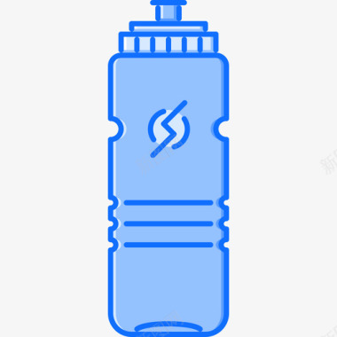 水瓶运动34蓝色图标图标