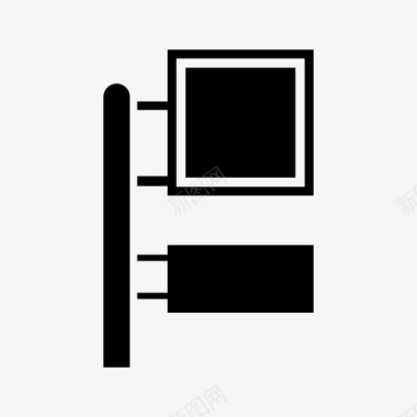 比较广告标牌广告牌灯杆图标图标