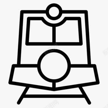 公共交通标识火车铁路交通图标图标