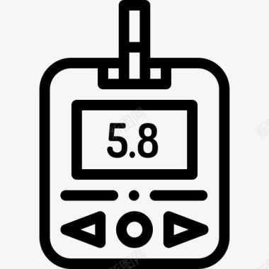 医院大楼图标Glucosemeter28号医院线性图标图标