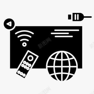 互联网通讯全球图标图标