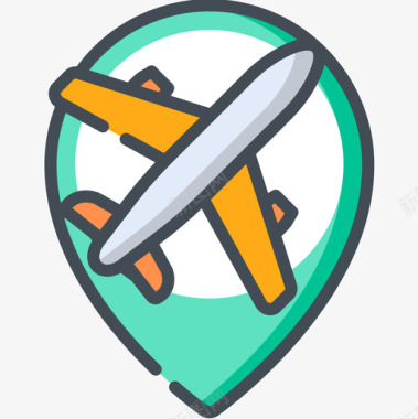 标志应用销旅行应用程序10双色图标图标