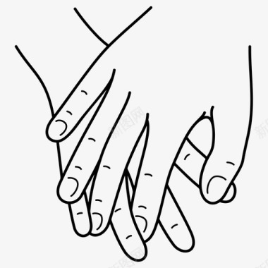 手牵手献爱心爱情与友谊手牵手浪漫情侣图标图标