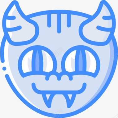 龙怪物9蓝色图标图标