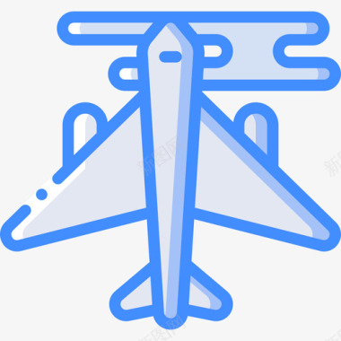 飞机旅行139蓝色图标图标