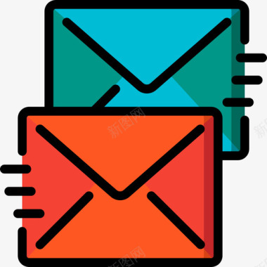 邮件标志邮件联系我们23线颜色图标图标
