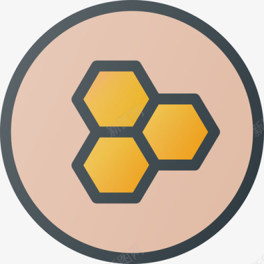 蜂蜜有机食品2原色图标图标