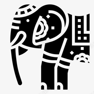 印度象非洲象图标图标