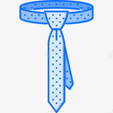 领带衣服48蓝色图标图标