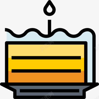 生日蛋糕矢量生日蛋糕生日派对正色图标图标