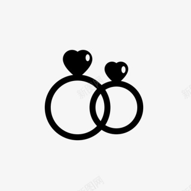 订婚戒指结婚求婚图标图标