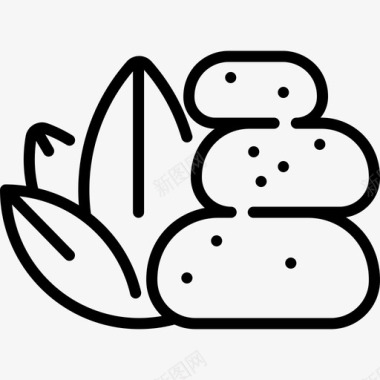 购物中心水疗中心购物中心6号线性图标图标