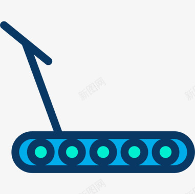 跑步运动会跑步机健身77线性颜色图标图标