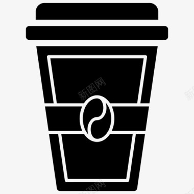 一次性卫生筷一次性咖啡饮料咖啡杯图标图标