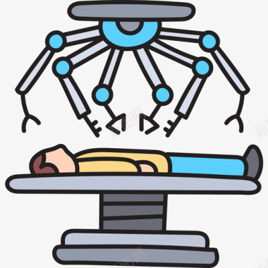 外科机器人31彩色图标图标