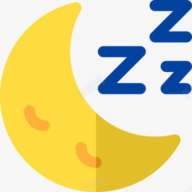睡眠空闲时间7平淡图标图标