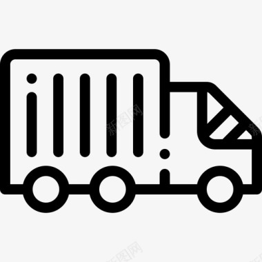 公共交通标识卡车公共交通8直线图标图标