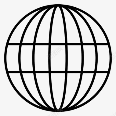 地球圆圈电子商务图标图标