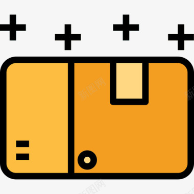 外壳包装包装电子商务49线性颜色图标图标
