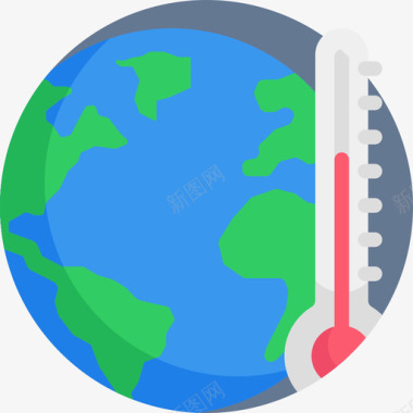 全球变暖地球日4平缓图标图标
