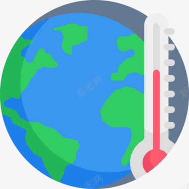 矢量信号图标全球变暖地球日4平缓图标图标