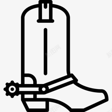 BootBootwildwest24直线型图标图标
