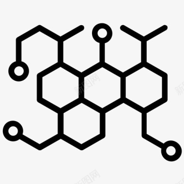 六边形分子结构原子六边形图标图标