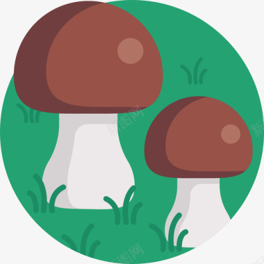 蘑菇房蘑菇野餐33扁平图标图标