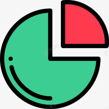 主图素材饼图银行业16线性颜色图标图标
