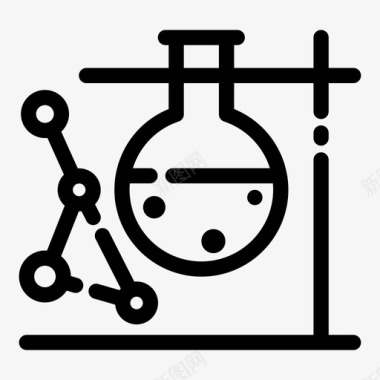 实验室烧瓶实验室化学配方图标图标