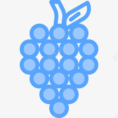 葡萄食物115蓝色图标图标