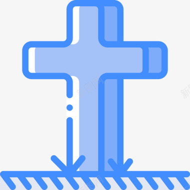 十字架十字架万圣节114蓝色图标图标
