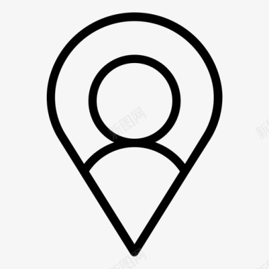 地图上的用户网络pin图标图标