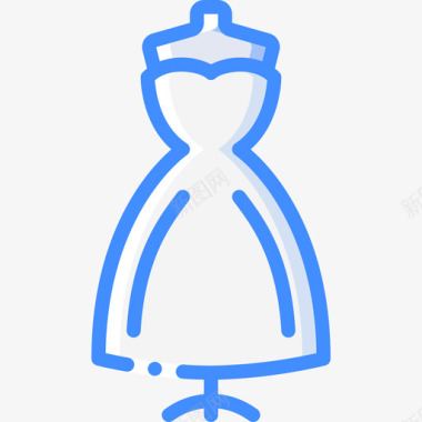 婚纱102号婚礼蓝色图标图标