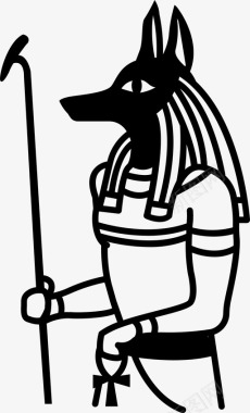 古代埃及面具阿努比斯来世古代图标图标