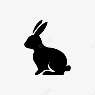 套装兔子动物动物群图标图标