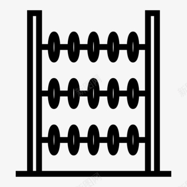 算盘矢量图算盘计数学习图标图标