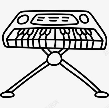 键盘乐器18黑色图标图标