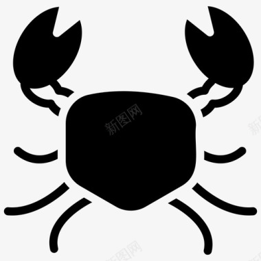 螃蟹龙虾虾图标图标