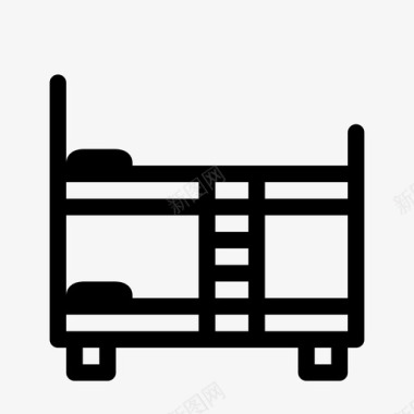 双层床卧室儿童图标图标