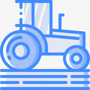 拖拉机农用33蓝色图标图标
