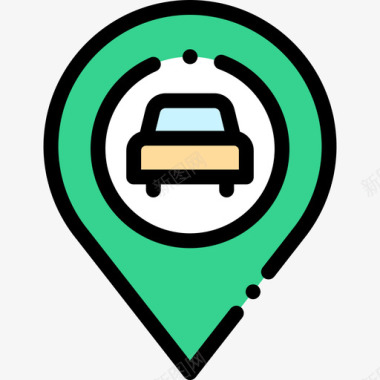 公共交通标识占位符公共交通7线型颜色图标图标