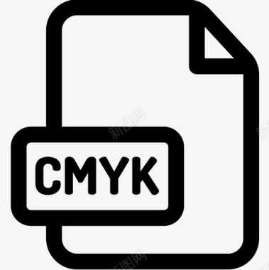 Cmyk艺术家工作室6线性图标图标