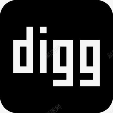 社交图标Digg社交媒体50已填充图标图标
