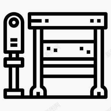 公共环境标识公共汽车站长凳车站图标图标