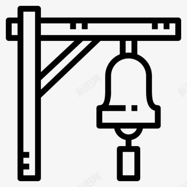 停靠的列车铃声警报通知图标图标