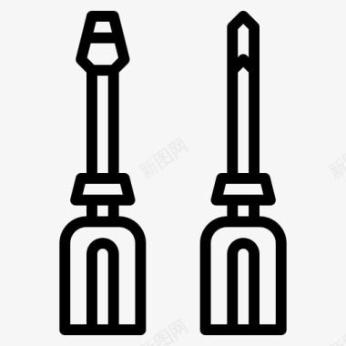 螺丝刀维修工具螺丝刀设备五金图标图标