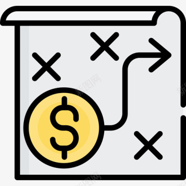 线条小学生策略投资11线条色彩图标图标