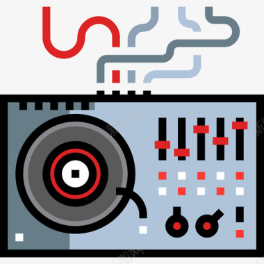 dj音DJ乐器10线性颜色图标图标