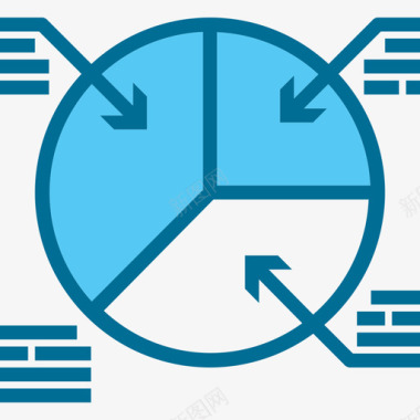 饼图图表9蓝色图标图标